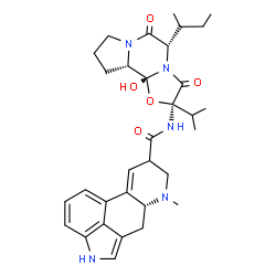 ChemSpider 2D Image | (5'alpha,8xi)-5'-sec-Butyl-12'-hydroxy-2'-isopropyl-3',6',18-trioxoergotaman | C32H41N5O5