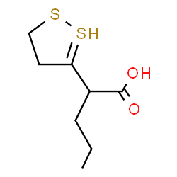 ChemSpider 2D Image | 2-(1,2$l^{3}-dithiacyclopent-2-en-3-yl)pentanoic acid | C8H13O2S2