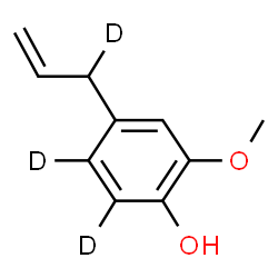 ChemSpider 2D Image | 2-Methoxy-4-[(1-~2~H_1_)-2-propen-1-yl](5,6-~2~H_2_)phenol | C10H9D3O2