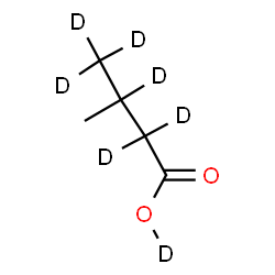 ChemSpider 2D Image | 3-Methyl(~2~H_6_)butan(~2~H)oic acid | C5H3D7O2