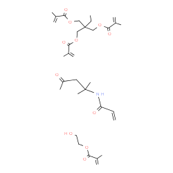 ChemSpider 2D Image | 2,2-bis(2-methylprop-2-enoyloxymethyl)butyl 2-methylprop-2-enoate;N-(1,1-dimethyl-3-oxo-butyl)prop-2-enamide;2-hydroxyethyl 2-methylprop-2-enoate | C33H51NO11