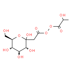 ChemSpider 2D Image | 1-C-[2-(Lactoylperoxy)-2-oxoethyl]-D-glucopyranose | C11H18O11