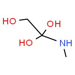ChemSpider 2D Image | 1-(Methylamino)-1,1,2-ethanetriol | C3H9NO3