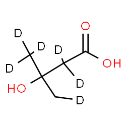 ChemSpider 2D Image | 3-Hydroxy-3-(~2~H_1_)methyl(~2~H_5_)butanoic acid | C5H4D6O3