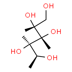 ChemSpider 2D Image | 1,6-Dideoxy-5-C-(hydroxymethyl)-3,4-di-C-methyl-L-altritol | C9H20O5