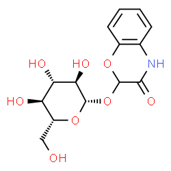 ChemSpider 2D Image | 3-Oxo-3,4-dihydro-2H-1,4-benzoxazin-2-yl beta-D-glucopyranoside | C14H17NO8
