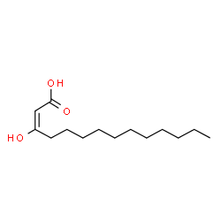 ChemSpider 2D Image | (2E)-3-Hydroxy-2-tetradecenoic acid | C14H26O3