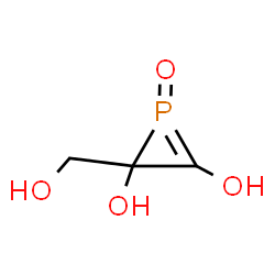 ChemSpider 2D Image | 2-(Hydroxymethyl)-2H-phosphirene-2,3-diol 1-oxide | C3H5O4P