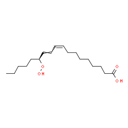 ChemSpider 2D Image | (9Z,11E,13S)-13-Hydroperoxy-9,11-octadecadienoic acid | C18H32O4
