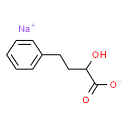 ChemSpider 2D Image | Sodium 2-hydroxy-4-phenylbutanoate | C10H11NaO3