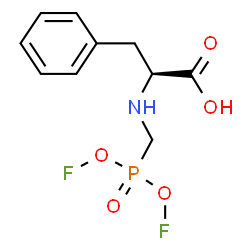 ChemSpider 2D Image | N-{[Bis(fluorooxy)phosphoryl]methyl}-L-phenylalanine | C10H12F2NO5P