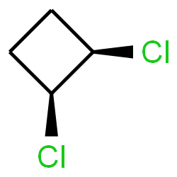ChemSpider 2D Image | (1R,2S)-1,2-Dichlorocyclobutane | C4H6Cl2