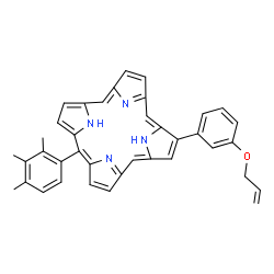 ChemSpider 2D Image | 2-[3-(Allyloxy)phenyl]-10-(2,3,4-trimethylphenyl)porphyrin | C38H32N4O