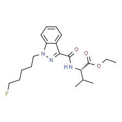 ChemSpider 2D Image | Ethyl N-{[1-(5-fluoropentyl)-1H-indazol-3-yl]carbonyl}-L-valinate | C20H28FN3O3