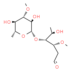 ChemSpider 2D Image | 2,6-Dideoxy-4-O-(6-deoxy-3-O-methyl-beta-D-glucopyranosyl)-3-O-methyl-D-arabino-hexose | C14H26O8