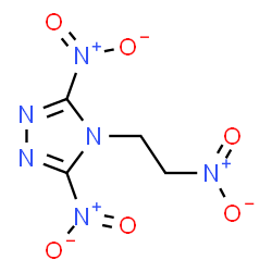 ChemSpider 2D Image | 3,5-Dinitro-4-(2-nitroethyl)-4H-1,2,4-triazole | C4H4N6O6