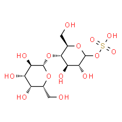 ChemSpider 2D Image | 4-O-beta-D-Galactopyranosyl-1-O-sulfo-D-glucopyranose | C12H22O14S