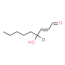 ChemSpider 2D Image | (2E)-4-Hydroxy(4-~2~H)-2-nonenal | C9H15DO2