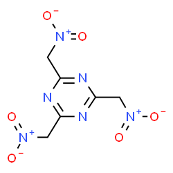ChemSpider 2D Image | 2,4,6-Tris(nitromethyl)-1,3,5-triazine | C6H6N6O6