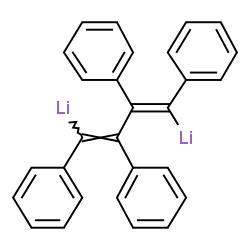 ChemSpider 2D Image | mu-[(1E,3E)-1,2,3,4-Tetraphenyl-1,3-butadiene-1,4-diyl-kappaC~1~:kappaC~4~]dilithium | C28H20Li2