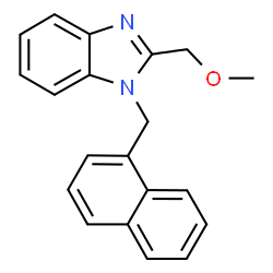 ChemSpider 2D Image | 2-(Methoxymethyl)-1-(1-naphthylmethyl)-1H-benzimidazole | C20H18N2O