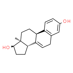 ChemSpider 2D Image | (9beta,17alpha)-Estra-1,3,5(10),7-tetraene-3,17-diol | C18H22O2