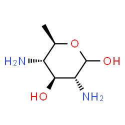 ChemSpider 2D Image | 2,4-Diamino-2,4,6-trideoxy-D-glucopyranose | C6H14N2O3