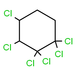 ChemSpider 2D Image | 1,1,2,2,3,4-Hexachlorocyclohexane | C6H6Cl6