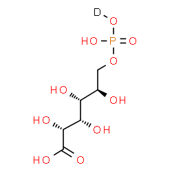 ChemSpider 2D Image | 6-O-(O-~2~H)Phosphono-D-gluconic acid | C6H12DO10P