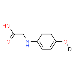 ChemSpider 2D Image | N-[4-(~2~H)Hydroxyphenyl]glycine | C8H8DNO3