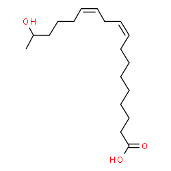 ChemSpider 2D Image | (9Z,12Z)-17-Hydroxy-9,12-octadecadienoic acid | C18H32O3