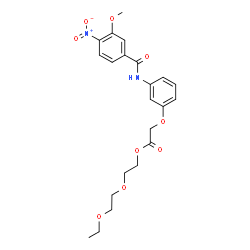 ChemSpider 2D Image | 2-(2-Ethoxyethoxy)ethyl {3-[(3-methoxy-4-nitrobenzoyl)amino]phenoxy}acetate | C22H26N2O9