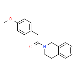 ChemSpider 2D Image | 1-(3,4-Dihydro-2(1H)-isoquinolinyl)-2-(4-methoxyphenyl)ethanone | C18H19NO2