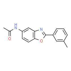 ChemSpider 2D Image | N-[2-(3-Methylphenyl)-1,3-benzoxazol-5-yl]acetamide | C16H14N2O2
