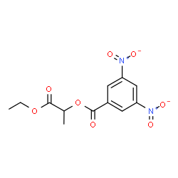 ChemSpider 2D Image | 1-Ethoxy-1-oxo-2-propanyl 3,5-dinitrobenzoate | C12H12N2O8