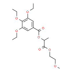 ChemSpider 2D Image | 1-(2-Methoxyethoxy)-1-oxo-2-propanyl 3,4,5-triethoxybenzoate | C19H28O8