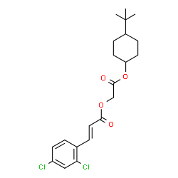 ChemSpider 2D Image | 2-{[4-(2-Methyl-2-propanyl)cyclohexyl]oxy}-2-oxoethyl (2E)-3-(2,4-dichlorophenyl)acrylate | C21H26Cl2O4