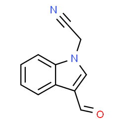 ChemSpider 2D Image | (3-Formyl-indol-1-yl)-acetonitrile | C11H8N2O