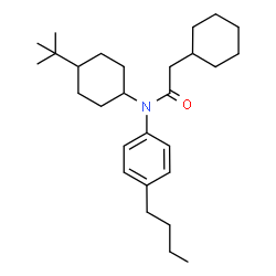 ChemSpider 2D Image | N-(4-Butylphenyl)-2-cyclohexyl-N-[4-(2-methyl-2-propanyl)cyclohexyl]acetamide | C28H45NO