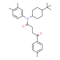 ChemSpider 2D Image | N-(3,4-Dimethylphenyl)-4-(4-methylphenyl)-N-[4-(2-methyl-2-propanyl)cyclohexyl]-4-oxobutanamide | C29H39NO2