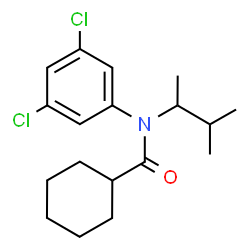 ChemSpider 2D Image | N-(3,5-Dichlorophenyl)-N-(3-methyl-2-butanyl)cyclohexanecarboxamide | C18H25Cl2NO