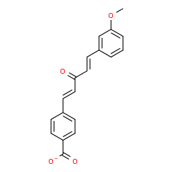 ChemSpider 2D Image | 4-[(1E,4E)-5-(3-Methoxyphenyl)-3-oxo-1,4-pentadien-1-yl]benzoate | C19H15O4