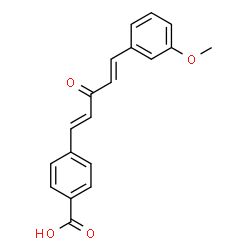 ChemSpider 2D Image | 4-[(1E,4E)-5-(3-Methoxyphenyl)-3-oxo-1,4-pentadien-1-yl]benzoic acid | C19H16O4