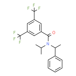 ChemSpider 2D Image | N-Isopropyl-N-(1-phenylethyl)-3,5-bis(trifluoromethyl)benzamide | C20H19F6NO
