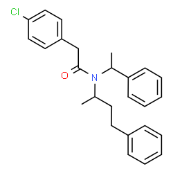 ChemSpider 2D Image | 2-(4-Chlorophenyl)-N-(4-phenyl-2-butanyl)-N-(1-phenylethyl)acetamide | C26H28ClNO