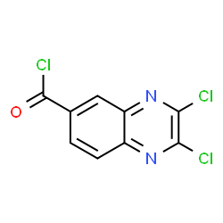 ChemSpider 2D Image | 2,3-Dichloro-6-quinoxalinecarbonyl chloride | C9H3Cl3N2O