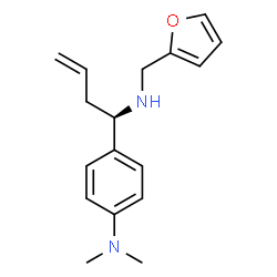 ChemSpider 2D Image | 4-{(1R)-1-[(2-Furylmethyl)amino]-3-buten-1-yl}-N,N-dimethylaniline | C17H22N2O