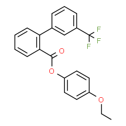 ChemSpider 2D Image | 4-Ethoxyphenyl 3'-(trifluoromethyl)-2-biphenylcarboxylate | C22H17F3O3