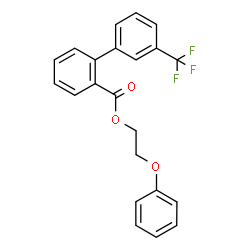 ChemSpider 2D Image | 2-Phenoxyethyl 3'-(trifluoromethyl)-2-biphenylcarboxylate | C22H17F3O3