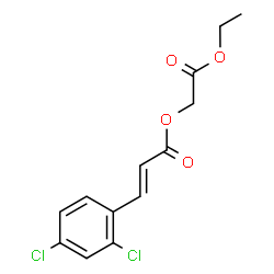 ChemSpider 2D Image | 2-Ethoxy-2-oxoethyl (2E)-3-(2,4-dichlorophenyl)acrylate | C13H12Cl2O4